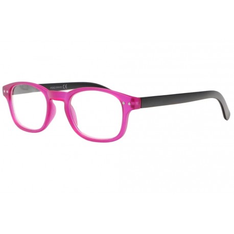 Lunettes Loupe Rose Fuchsia et Noires Rectangles Laky Lunettes Loupes New Time