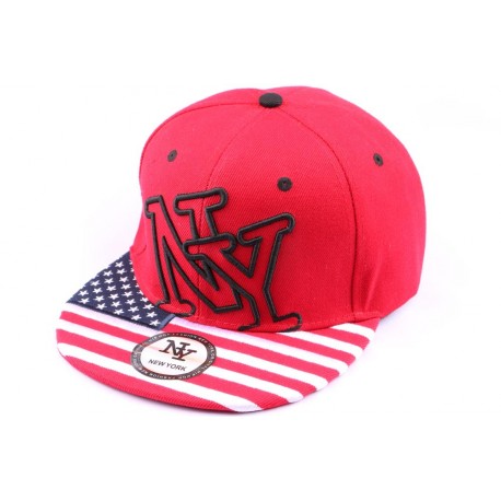 Snapback NY Rouge Drapeau USA ANCIENNES COLLECTIONS divers