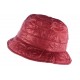 Chapeau de Pluie Femme Rouge Bordeaux Reny Doublure Coton Nyls Création CHAPEAUX Nyls Création