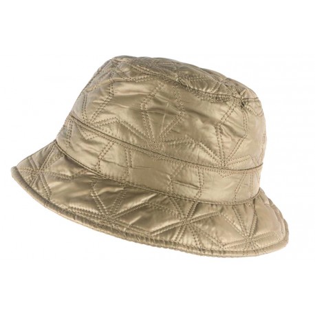 Chapeau de Pluie Femme Marron Clair Reny Doublure Coton Nyls Création CHAPEAUX Nyls Création