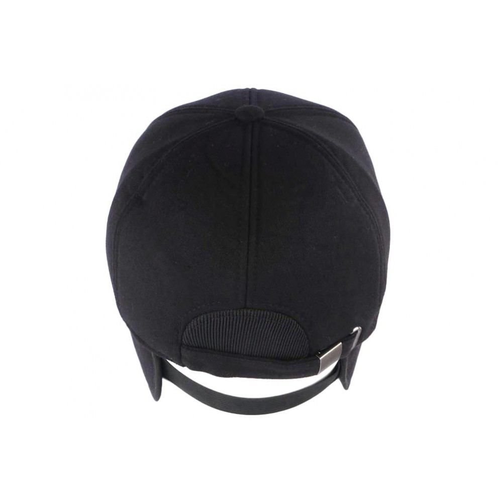 Acheter Casquette cache oreille noire, casquette homme hiver livré 48h