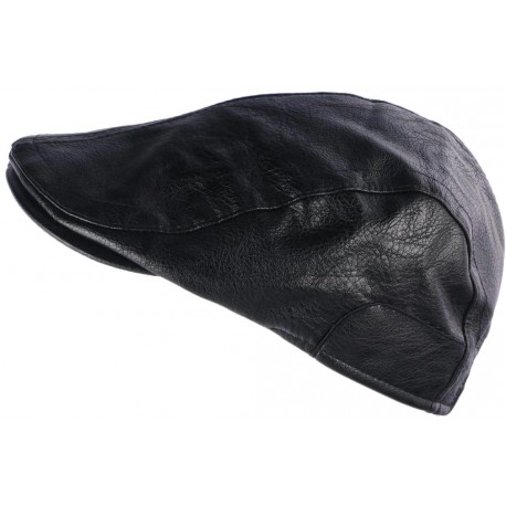 Casquette Cuir Noir Tendance Forme Plate Fashion Marly CASQUETTES Léon montane