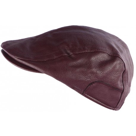 Casquette Cuir Rouge Bordeaux Fashion Forme Plate Tendance Marly CASQUETTES Léon montane