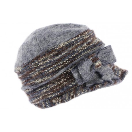 Chapeau Femme Hiver Bleu Gris Bonnet Toque Laine Bouillie Celia CHAPEAUX Léon montane