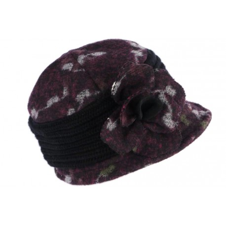 Chapeau femme bordeaux hiver, bonnet beret laine tendance livré 48h!