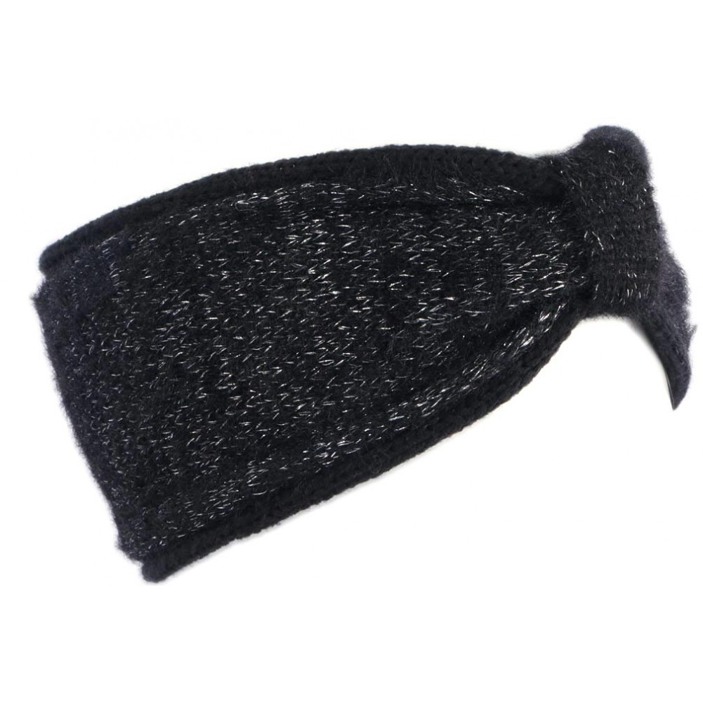 Trouver Bandeau laine noir, headband femme perles dorées livré en 48h!