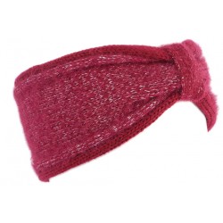 Bandeau Laine Femme Rouge et Argent Fashion Headband Hiver Talya Bandeau Léon montane