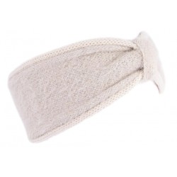 Bandeau Laine Femme Beige et Argent Fashion Headband Hiver Talya ANCIENNES COLLECTIONS divers