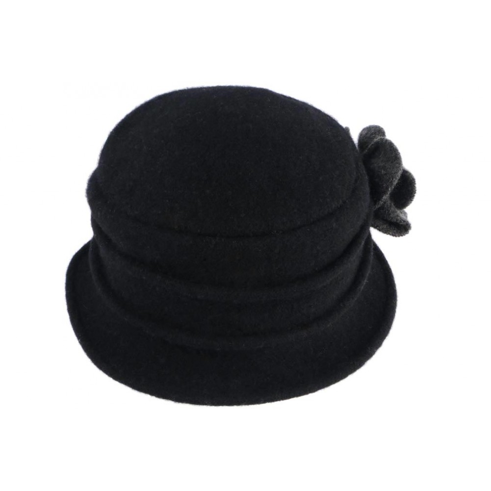 CHAPEAU MOU D'HIVER 100% laine T unique femme noir bonnet woman