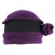 Bonnet Toque Laine Violet Noir Beret Femme Vintage Beleo CHAPEAUX Léon montane