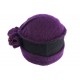 Bonnet Toque Laine Violet Noir Beret Femme Vintage Beleo CHAPEAUX Léon montane