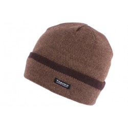 Bonnet Laine Marron Mode Revers Homme Femme Double Thermo Polaire Kanysk BONNETS Nyls Création