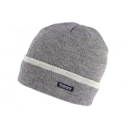 Bonnet Laine Gris Clair a Revers Homme Femme Double Thermo Polaire Kanysk BONNETS Nyls Création