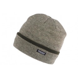 Bonnet Laine Gris Clair a Revers Homme Femme Double Thermo Polaire Kanysk BONNETS Nyls Création