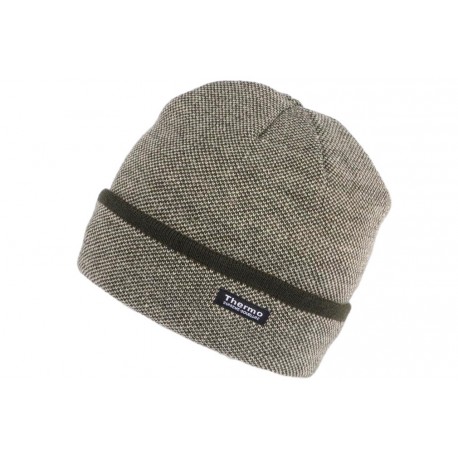 Bonnet Laine Gris Clair a Revers Homme Femme Double Thermo Polaire Kanysk BONNETS Nyls Création