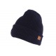 Bonnet Homme et Femme Laine Bleu Marine Doublure Polaire Haston BONNETS Nyls Création