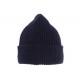 Bonnet Homme et Femme Laine Bleu Marine Doublure Polaire Haston BONNETS Nyls Création