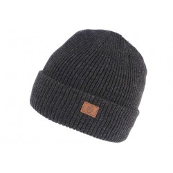 Bonnet Homme et Femme Laine Gris Fonce Doublure Polaire Haston BONNETS Nyls Création