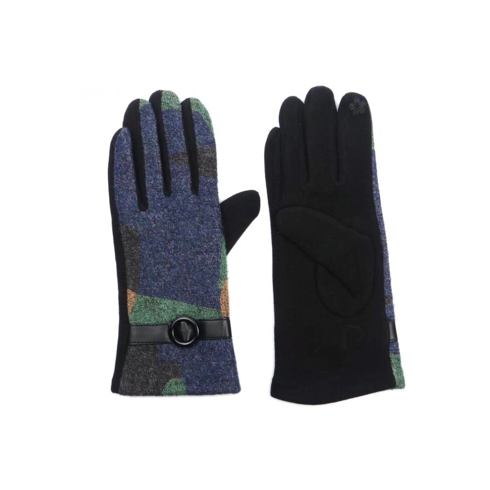 Gants Femme Hiver En Suédé Doublure Polaire - Chauffants, Coupe-vent, écran Tactile - Avec Petit Nœud Décoratif - Cadeau Noël