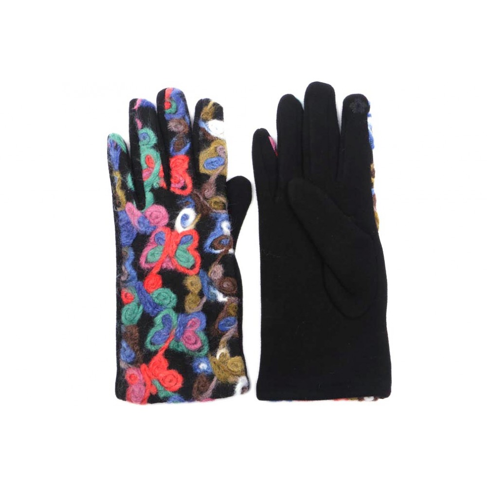 Gants Femme tactiles Cuir doublés Rouge