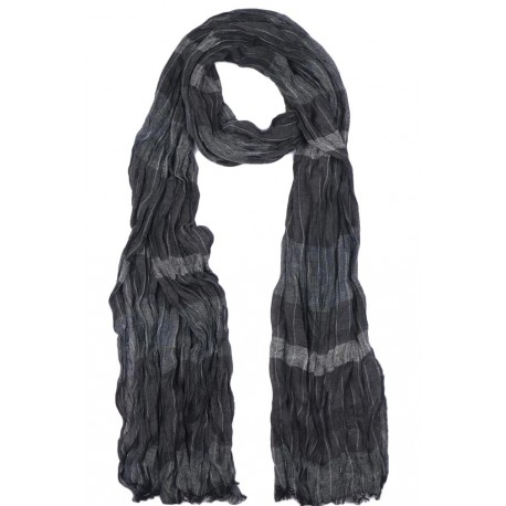 Echarpe Homme Tendance Grand Foulard Gris et Bleu Mode Classe Falyo Echarpe Nyls Création