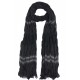 Echarpe Homme Tendance Grand Foulard Noir et Gris Style Classe Falyo Echarpe Nyls Création