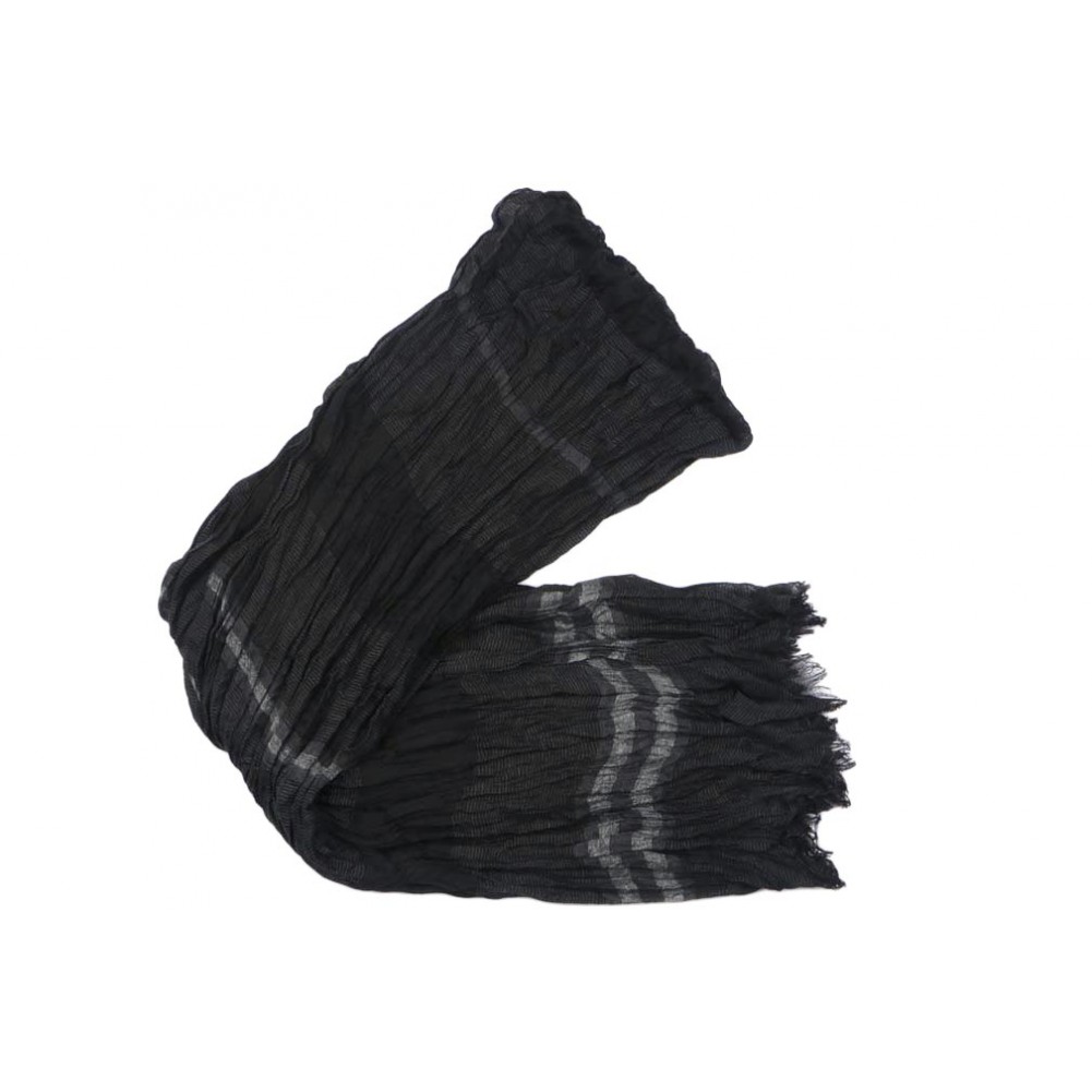 Choisir une Echarpe Noire Grise, foulard homme tendance doux livré 48h