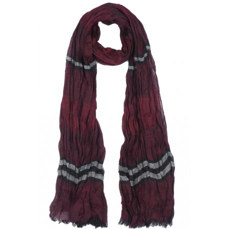 Echarpe Homme Tendance Grand Foulard Rouge et Noir Style Classe Faston Echarpe Nyls Création