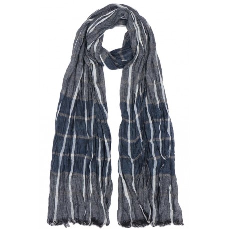 Echarpe Homme Bleu et Gris Grand Foulard Hiver Style Classe Faston ANCIENNES COLLECTIONS divers