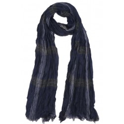 Echarpe Homme Bleu Marine Grand Foulard Hiver Style Classe Falyo Echarpe Nyls Création