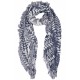 Carre Echarpe Bleu et Argent Fashion Foulard Hiver Chaud et Doux Nylson Echarpe Nyls Création