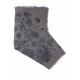 Echarpe Femme Fleurs Bleues Tendance Foulard Gris Hiver Chaud Rosak Echarpe Nyls Création