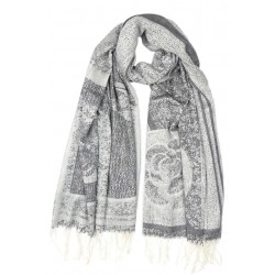 Grande Echarpe Pashmina Soie Foulard Hiver Classe Design Lotus Ladak Echarpe Léon montane