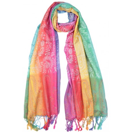 Grande Echarpe Pashmina Multicolore Foulard Hiver Fashion Poonch Echarpe Léon montane