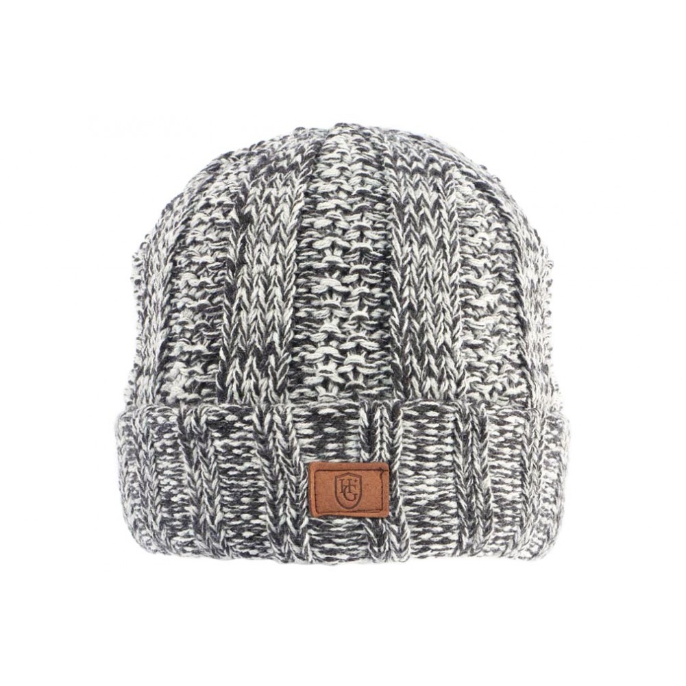 Bonnet Laine Gris Double Polaire, bonnet Court homme femme livré 48h!