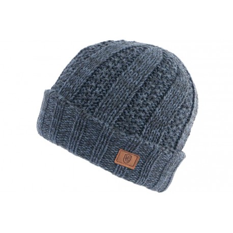 Gros Bonnet Bleu Homme et Femme Doublure Polaire Tradition Dyston BONNETS Nyls Création