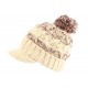 Bonnet Casquette Beige et Marron Fashion Pompon et Doublure Polaire Galyx BONNETS Nyls Création