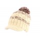 Bonnet Casquette Beige et Marron Fashion Pompon et Doublure Polaire Galyx BONNETS Nyls Création