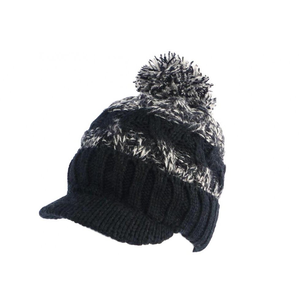 Bonnet doublure polaire noir homme - DistriCenter