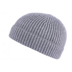 Bonnet Docker Gris en Laine Homme et Femme Hiver Tendance Louy BONNETS Nyls Création