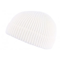 Bonnet Docker Blanc en Laine Homme et Femme Hiver Tendance Louy BONNETS Nyls Création