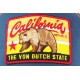 Casquette Von Dutch Bleu California State Ours Baseball Trucker Rouge CASQUETTES VON DUTCH