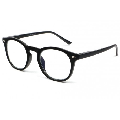 Lunettes de lecture anti lumiere bleue ronde noir mat vintage Hyptek Lunettes Loupes New Time