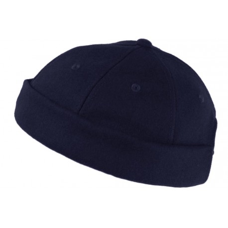 Bonnet Docker Bleu Marine Laine Homme et Femme Mode Hiver Duik BONNETS Nyls Création