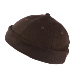 Bonnet Docker Marron en Laine Homme et Femme Mode Hiver Duik BONNETS Nyls Création