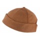 Bonnet Docker Marron Clair en Laine Homme et Femme look Hiver Duik BONNETS Nyls Création