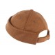 Bonnet Docker Marron Clair en Laine Homme et Femme look Hiver Duik BONNETS Nyls Création