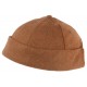 Bonnet Docker Marron Clair en Laine Homme et Femme look Hiver Duik BONNETS Nyls Création