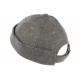 Bonnet Docker Gris Chine en Feutre de Laine Homme et Femme look Hiver Duik BONNETS Nyls Création