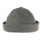 Bonnet Docker Gris Chine en Feutre de Laine Homme et Femme look Hiver Duik BONNETS Nyls Création